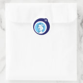 Sticker Rond bulle bleue d'hillary clinton (Sac)