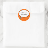 Sticker Rond bulle de discours personnalisable (Sac)