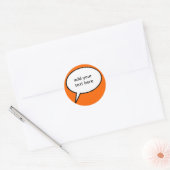 Sticker Rond bulle de discours personnalisable (Enveloppe)
