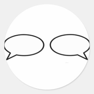 Sticker Rond Bulle de mot de gauche à droite les cadeaux de