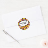 Sticker Rond Bulle de texte de bande dessinée de mariage amusan (Enveloppe)