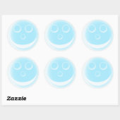 Sticker Rond Bulle souriante (Feuille)