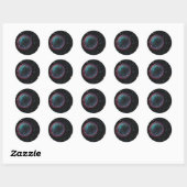 Sticker Rond Bulle spatiale (Feuille)