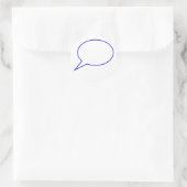 Sticker Rond Bulle vocale vide #2 (Sac)