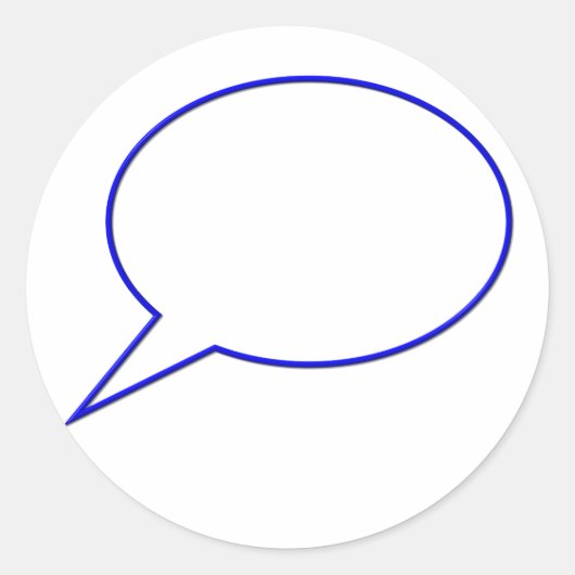 Sticker Rond Bulle vocale vide #2 (Devant)