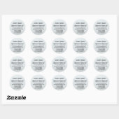 Sticker Rond Bulles blanches Entreprise / Profil (Feuille)