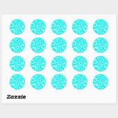 Sticker Rond Bulles bleues (Feuille)
