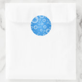 Sticker Rond Bulles bleues (Sac)