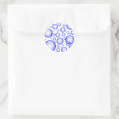 Sticker Rond Bulles bleues (Sac)