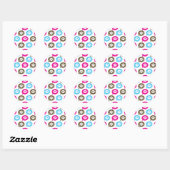 Sticker Rond Bulles crâniennes (Feuille)