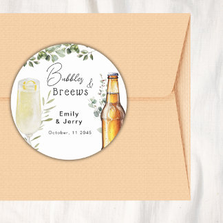 Sticker Rond Bulles et brises de eucalyptus fête de douche pour