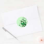 Sticker Rond Bulles shamrocks (Enveloppe)