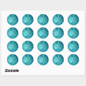 Sticker Rond Bulles sous la mer (Feuille)
