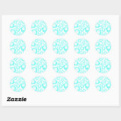 Sticker Rond Bulles turquoise (Feuille)