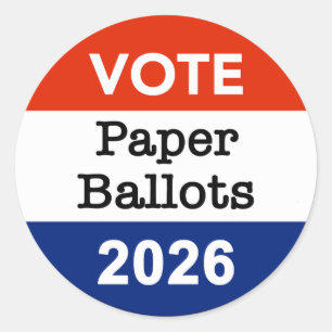 Sticker Rond Bulletins de vote papier Élection à mi-mandat 2026