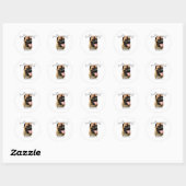 Sticker Rond Bullmastiff Maman 2 (Feuille)
