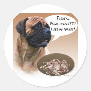 Sticker Rond Bullmastiff Turquie