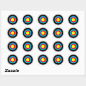 Sticker Rond Bullseye (Feuille)