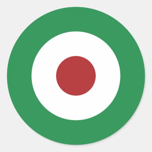 Sticker Rond Bullseye à trois couleurs (Devant)