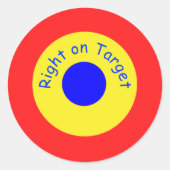 Sticker Rond Bullseye droite sur la cible  (Devant)