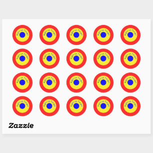 Sticker Rond Bullseye droite sur la cible 