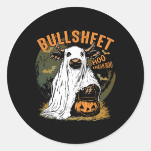 Sticker Rond Bullsheet Moo I Signifie Boo