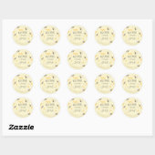 Sticker Rond Bumble Bee 1er Anniversaire Joyeux Jour des abeill (Feuille)