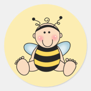 Sticker Rond Bumble Bee Baby
