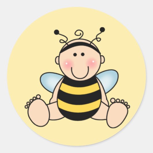 Sticker Rond Bumble Bee Baby (Devant)