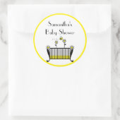 Sticker Rond Bumble Bee Crib Baby shower (Sac)