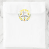 Sticker Rond Bumble Bee Honey Pot Baby shower Floral Favoriser (Sac)