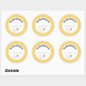 Sticker Rond Bumble Bee Lecture Plaques de lecture (Feuille)