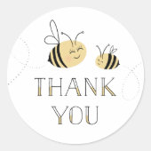 Sticker Rond Bumble Bee Merci (Devant)