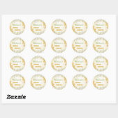 Sticker Rond Bumblebee Honeycomb Bridal Shower Bride to Bee (Feuille)