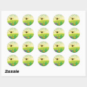 Sticker Rond Bumblebee sur l'Horizon (Feuille)