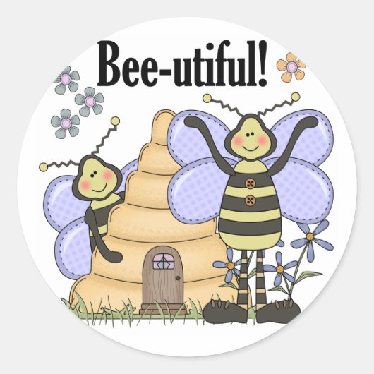 Sticker Rond Bumblebees utiles aux abeilles (Devant)