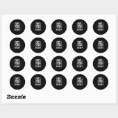 Sticker Rond Bump Set Spike It Funny Volleyball Player (Feuille)