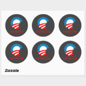 Sticker Rond Bumpersticker anti-Obama - Des goûts comme le soci (Feuille)