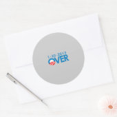 Sticker Rond Bumpersticker anti-Obama - Plus du 1-20-2013 (Enveloppe)