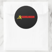 Sticker Rond Bumpersticker - Obamunisme rouge (Sac)