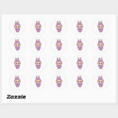 Sticker Rond Bun de raisin grincheux (Feuille)