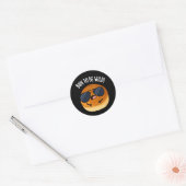 Sticker Rond Bun To Be Wilny Funny Food Pun Dark BG (Enveloppe)