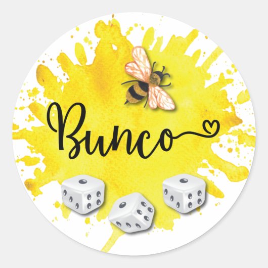 Sticker Rond Bunco Bee Dice (Devant)