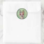 Sticker Rond Bunco Funny Cote Lllama (Sac)