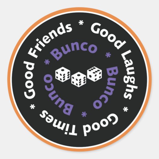 Sticker Rond Bunco Good Friends - Violet (Devant)