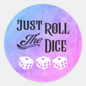 Sticker Rond Bunco ou Bunko Dice Party (Devant)