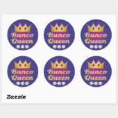 Sticker Rond Bunco Queen Crown et Dice (Feuille)