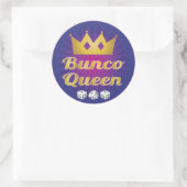 Sticker Rond Bunco Queen Crown et Dice (Sac)