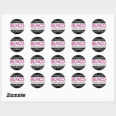 Sticker Rond Bunco, Rouleau, Conversation, Rire en rose, noir e (Feuille)