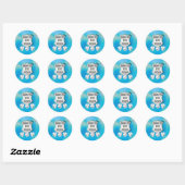 Sticker Rond Bunco Sisterhood Dice Jeu Bleu Moderne (Feuille)